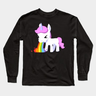 Rainbow Unicorn Vomit - Colorful Magic Unleashed Long Sleeve T-Shirt